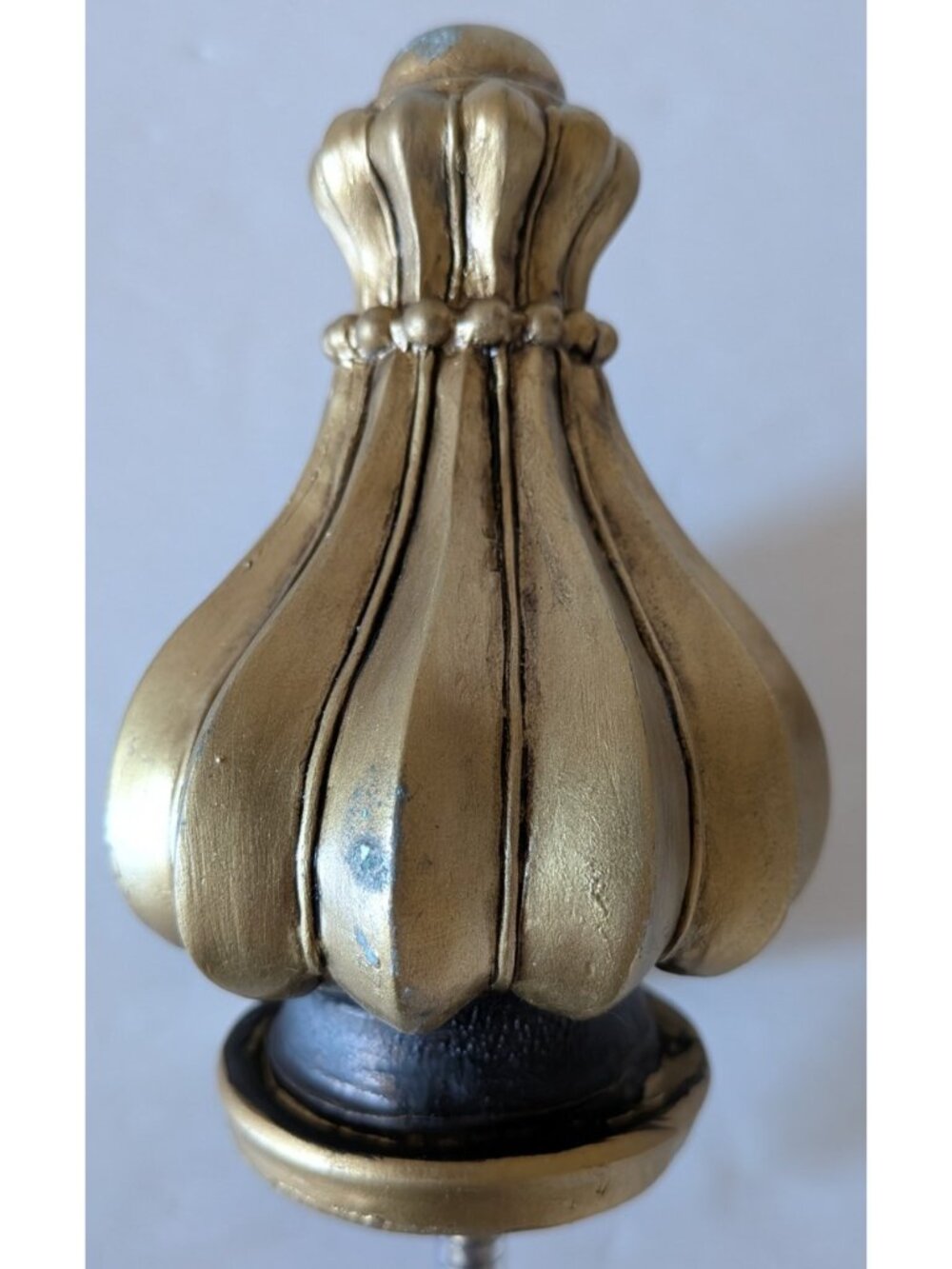 CTG Curtain Rod End Bronze Tone Crown Shaped Decorative Screw-In Finial 4*2 In - Picture 8 of 10